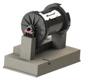 نمای آسیاب گلولهای صنعتی